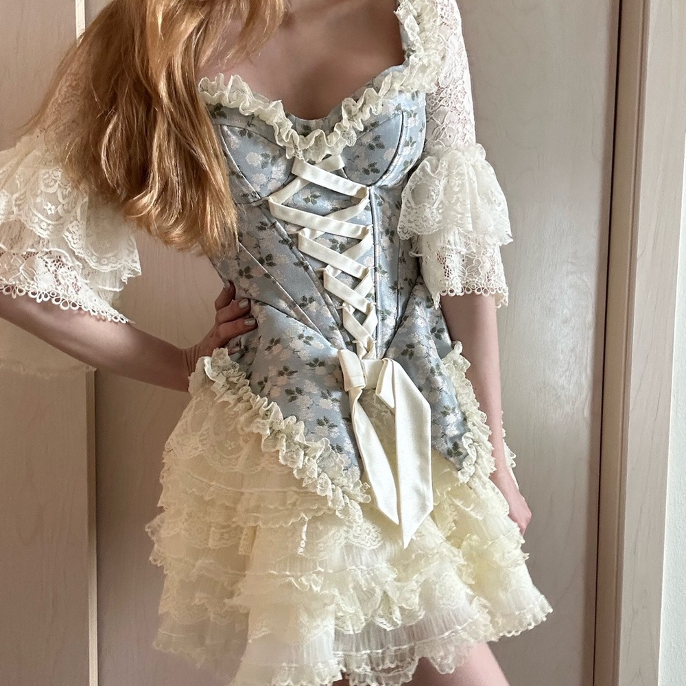 Floral Lace Corset Dress